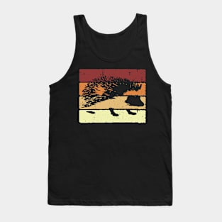 Vintage Hedgehog | Retro Fall Spiny Animal Forest Tank Top